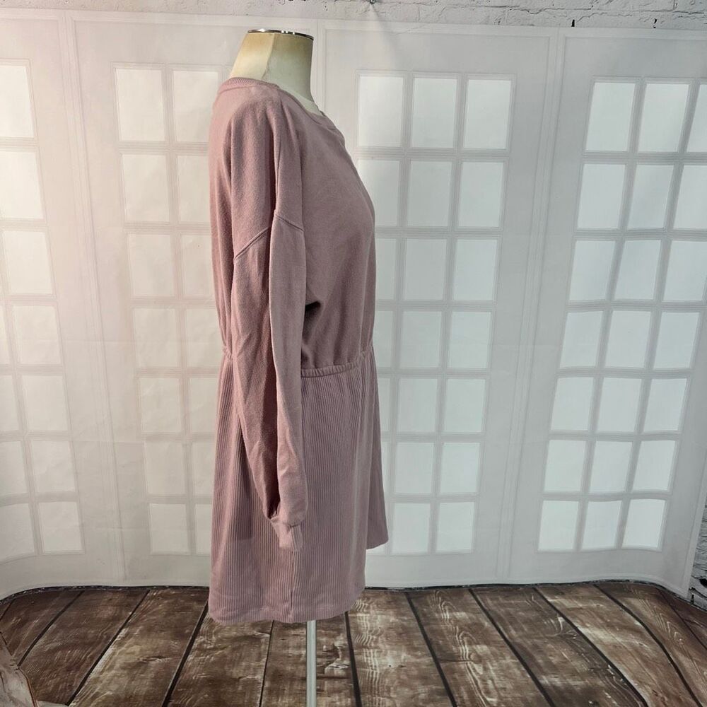 Nine West Pink Knitted Boat Neck Long Sleeve Tunic Pullover Sweater Dress XL - Picture 4 of 10
